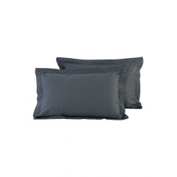 DAS HOME 1007 Ζεύγος Μαξιλαροθήκες 50x70cm  DARK GREY