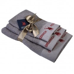GREENWICH POLO CLUB 2667 ΣΕΤ ΠΕΤΣΕΤΕΣ 3 ΤΕΜΑΧΙΩΝ GREY